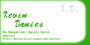 kevin danics business card